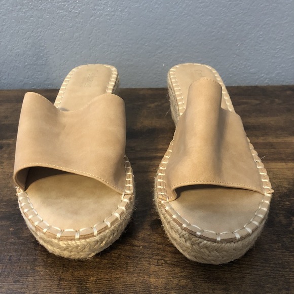 Catherine Malandrino Camey Espadrille 2.5" Wedge Sandals Women Size 9 Beige Tan - Picture 2 of 11